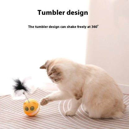 Cats Feather Toy Rotate Cat Tumbler Teaser
